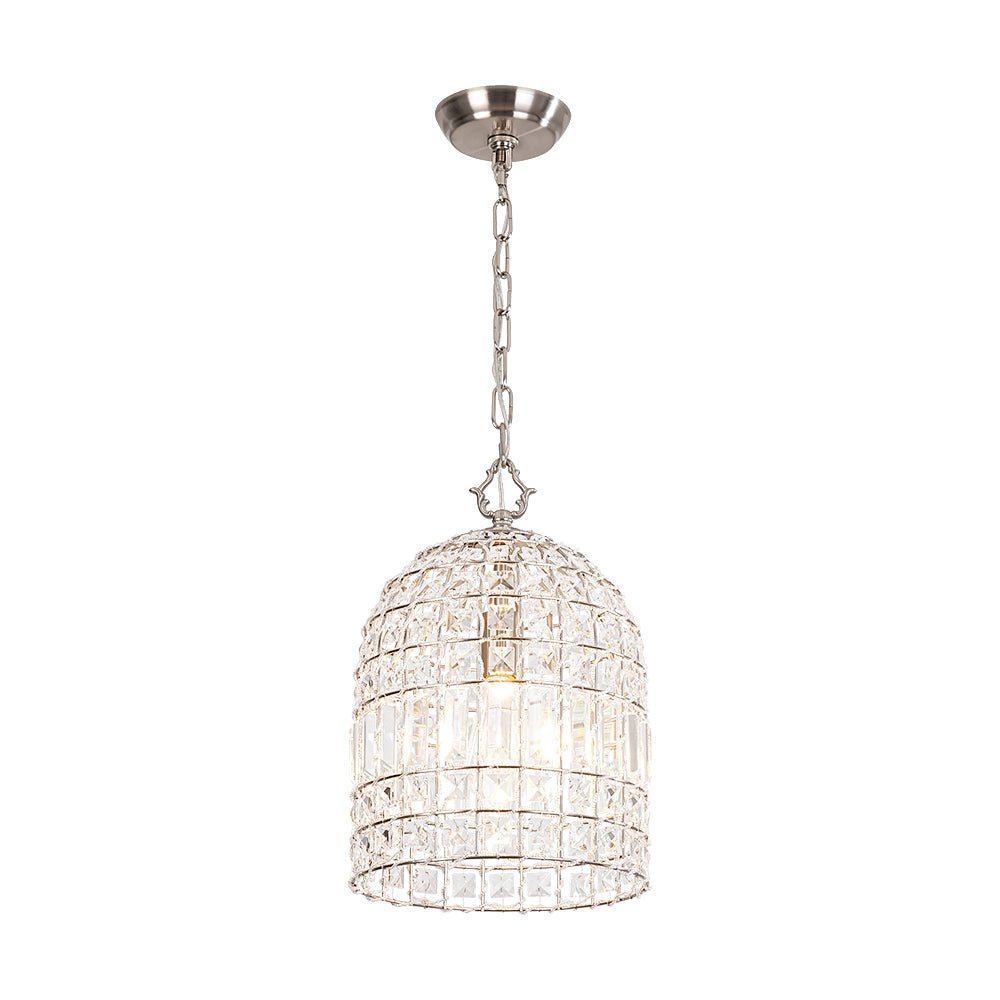 Elvora Antique Brass Crystal Chandelier - Lamp Copper