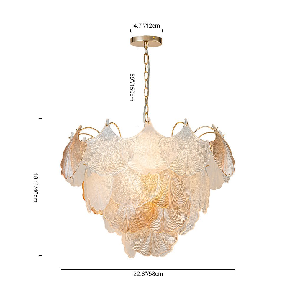 Raudur Postmodern luxury Glass Chandelier - Lamp Copper