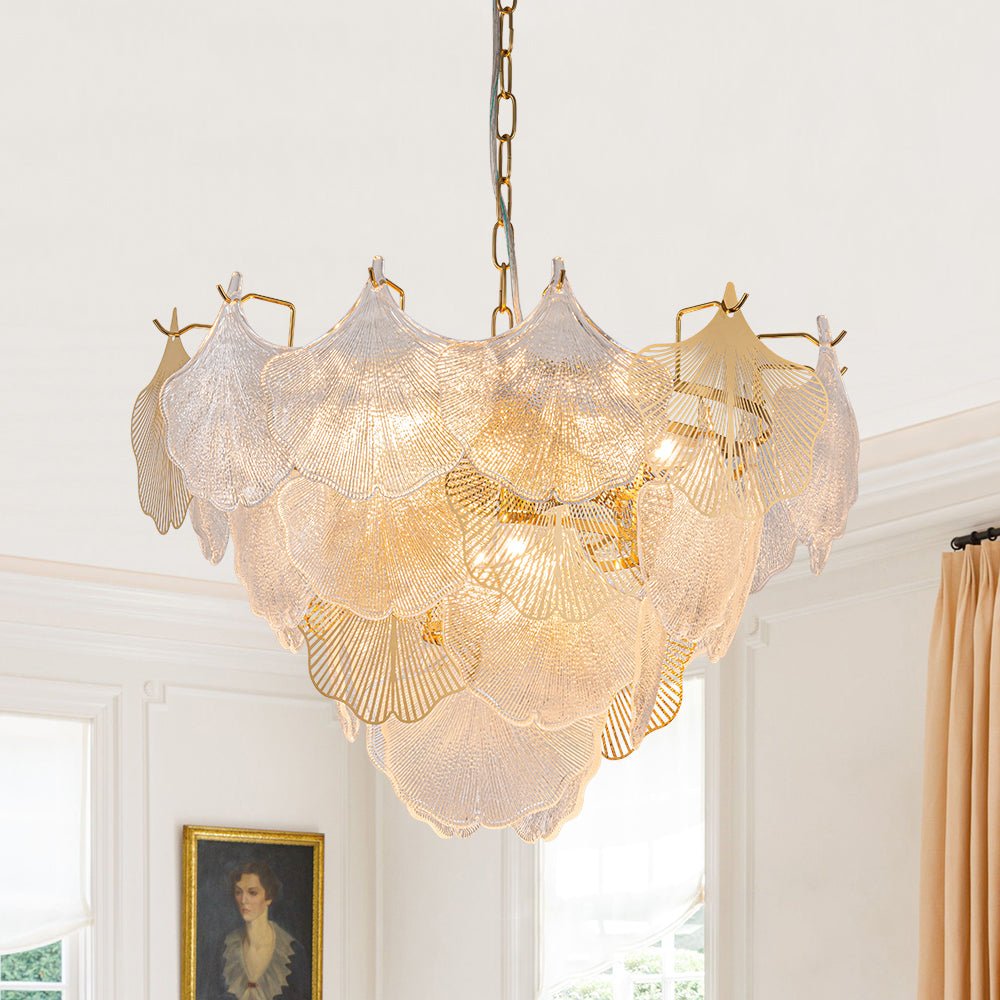 Yrring Postmodern luxury Glass Chandelier - Lamp Copper