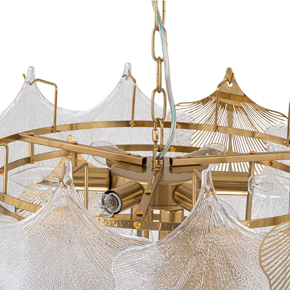 Yrring Postmodern luxury Glass Chandelier - Lamp Copper