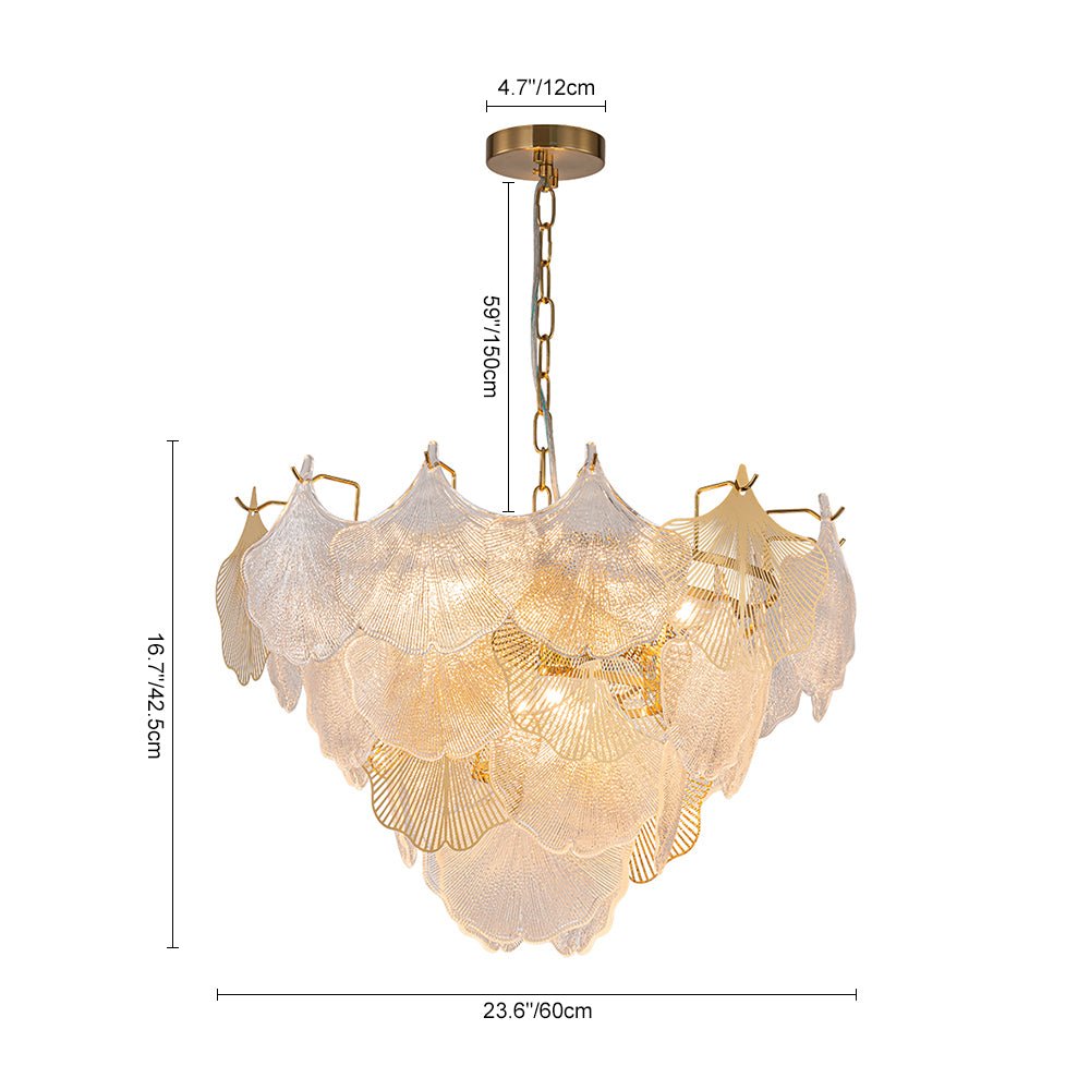 Yrring Postmodern luxury Glass Chandelier - Lamp Copper