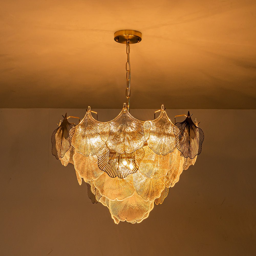Yrring Postmodern luxury Glass Chandelier - Lamp Copper