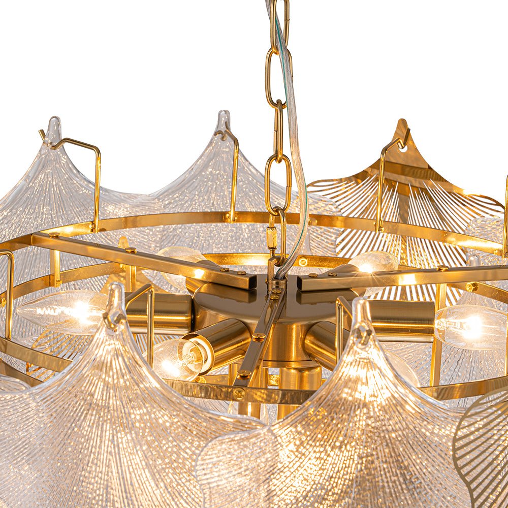 Yrring Postmodern luxury Glass Chandelier - Lamp Copper