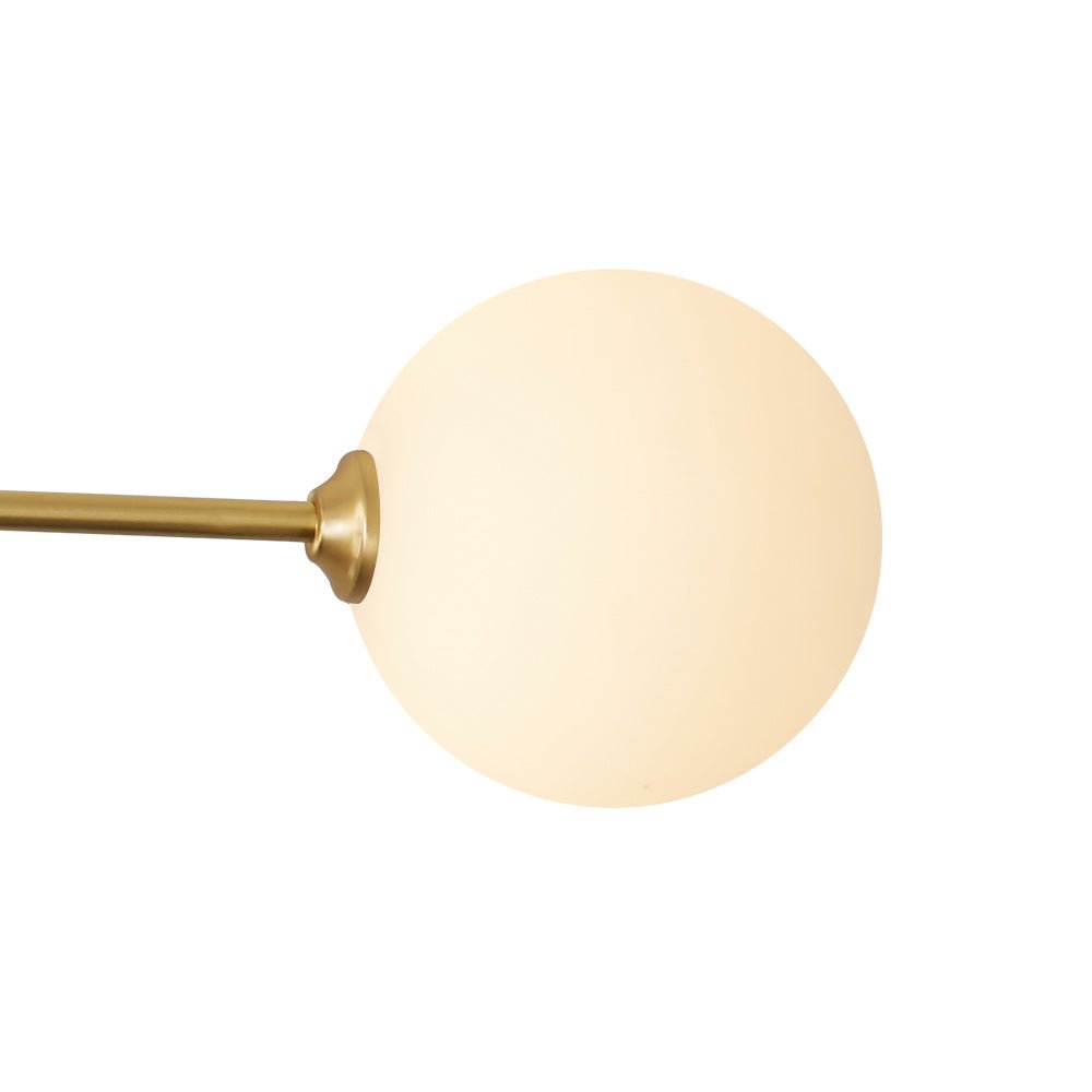 Lysvit Linear Metal Glass Semi Flush Mount Ceiling Light - Lamp Copper