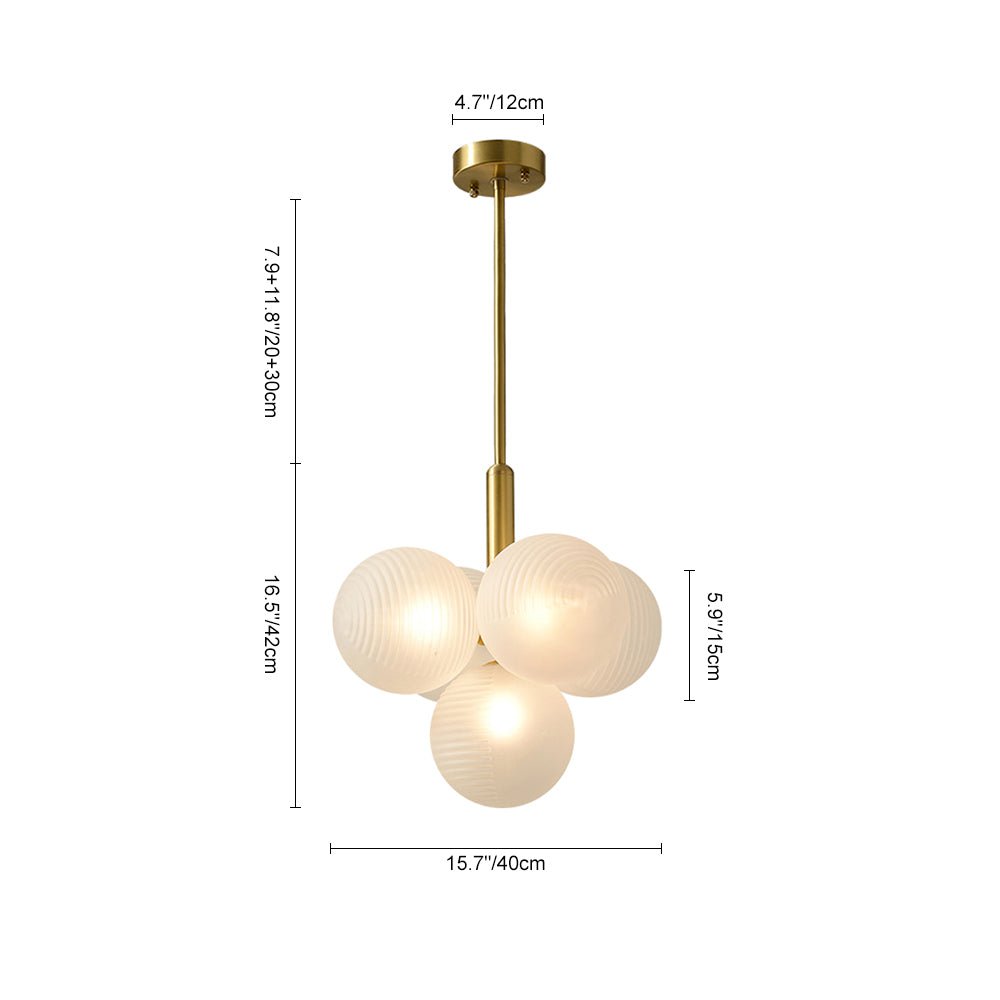 Nimbu Individual Creativity Glass Chandelier - Lamp Copper