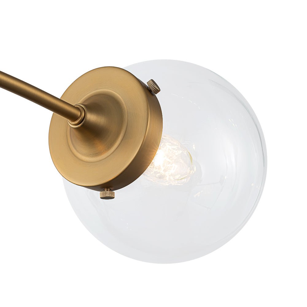 Blikuvum Funky Seesaw Arched Arm Globe Glass Semi Flush Chandelier - Lamp Copper