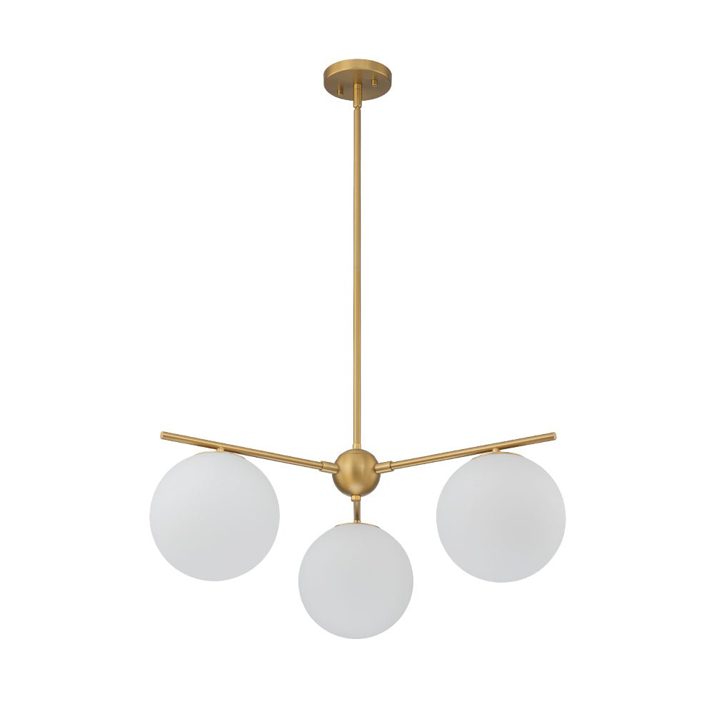 Ildvuva Funky Linear Sputnik Globe Tier Bubble Opal Glass Chandelier - Lamp Copper