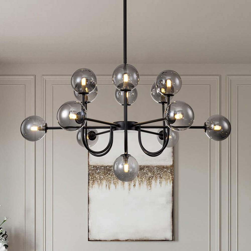 Tindra Modern Sputnik Glass Chandelier - Lamp Copper