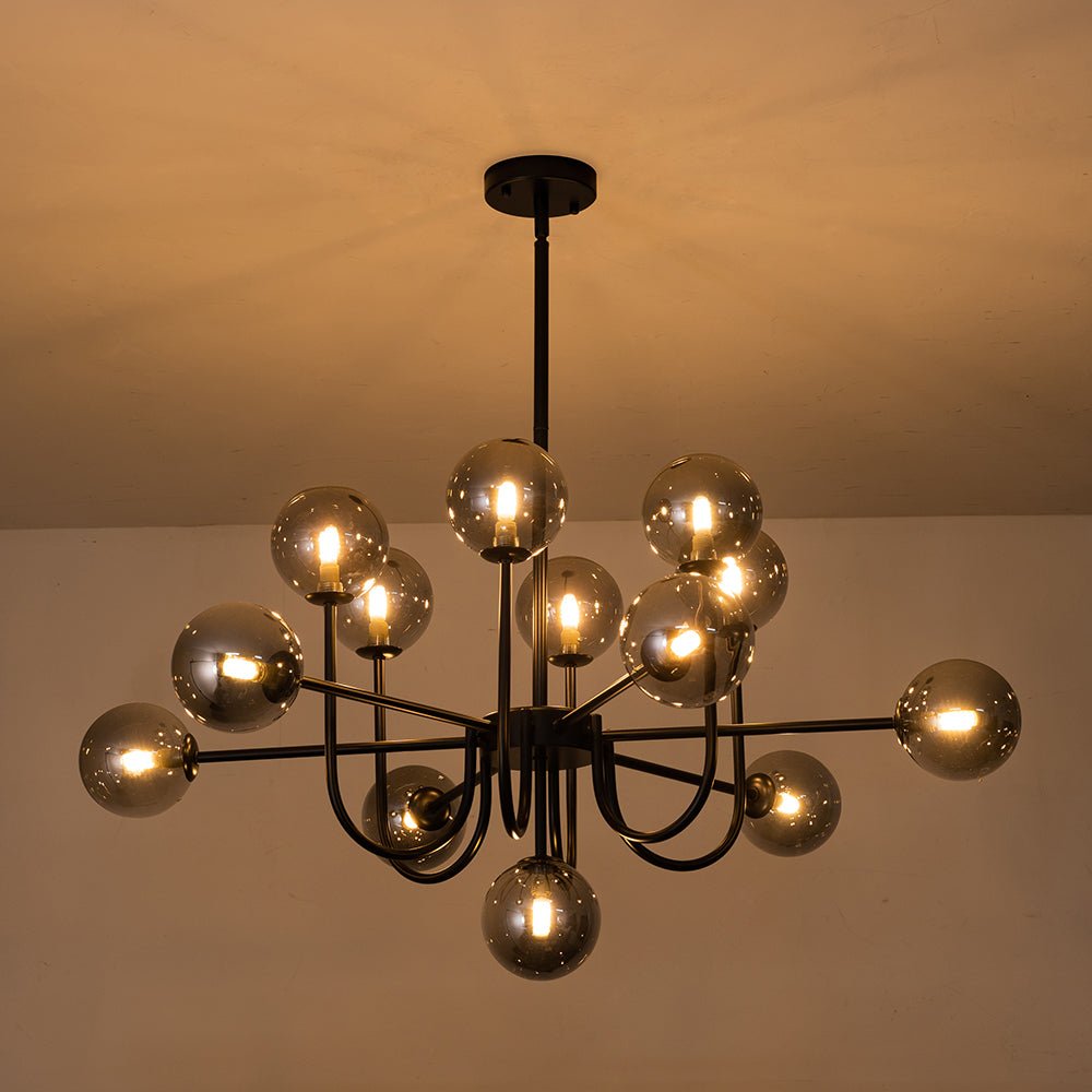 Tindra Modern Sputnik Glass Chandelier - Lamp Copper