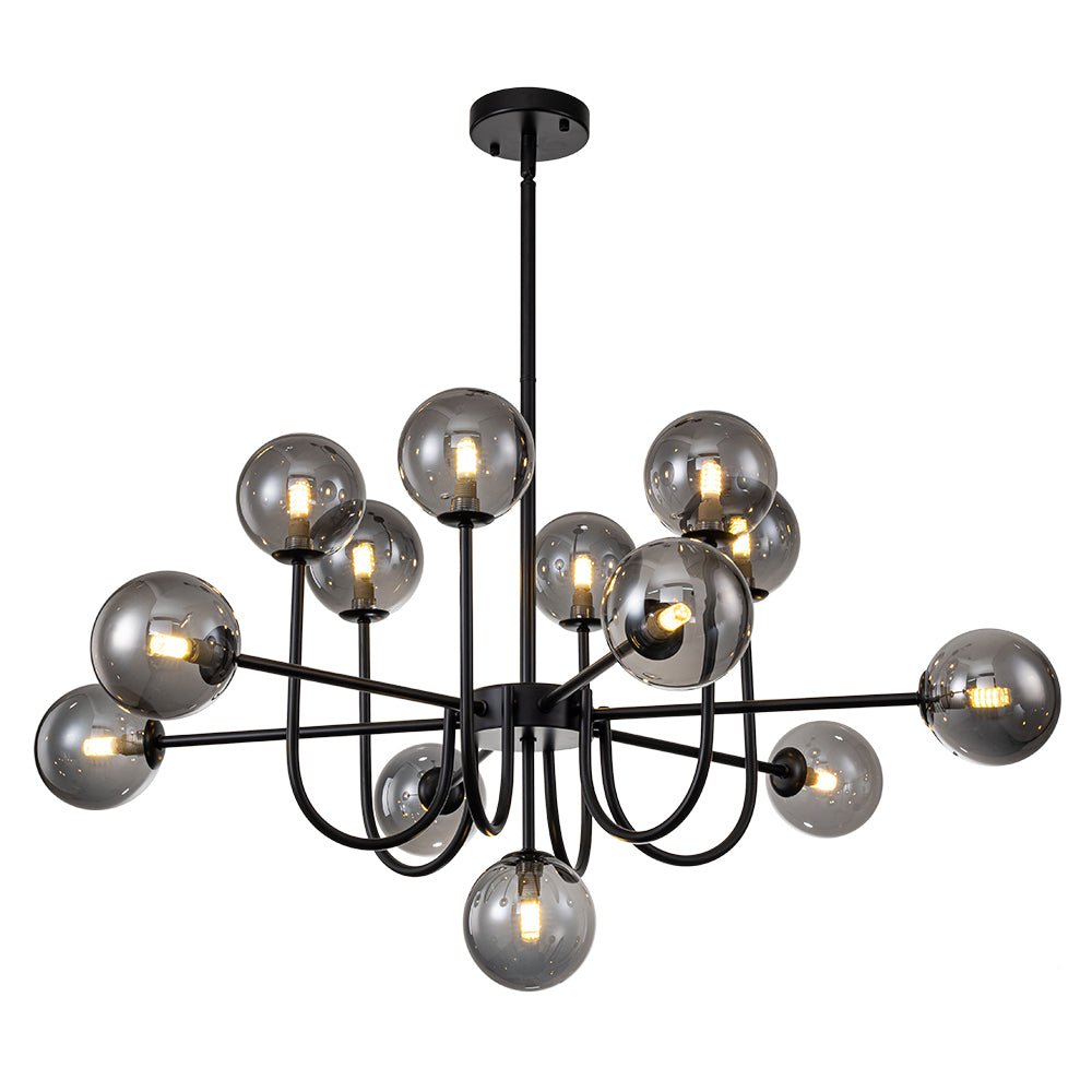 Tindra Modern Sputnik Glass Chandelier - Lamp Copper