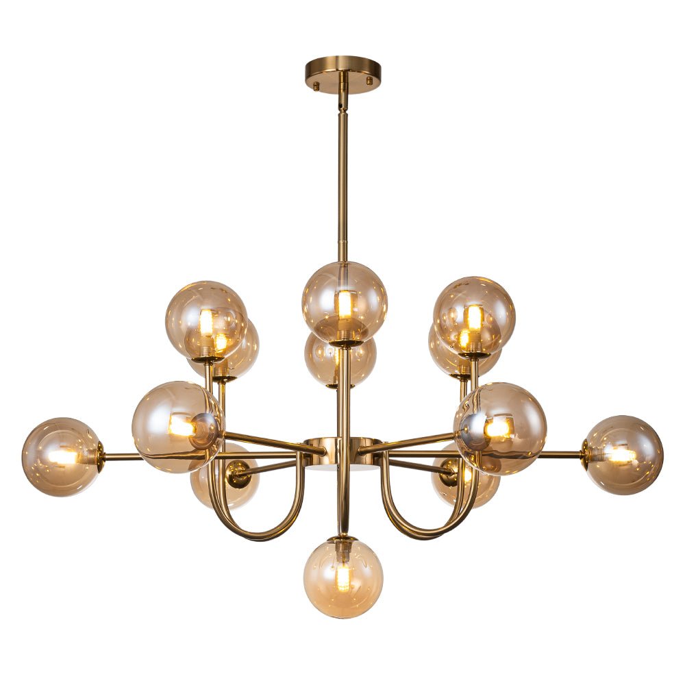Tindra Modern Sputnik Glass Chandelier - Lamp Copper