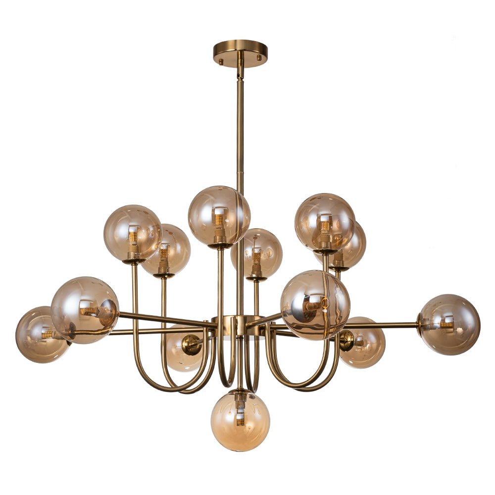 Tindra Modern Sputnik Glass Chandelier - Lamp Copper