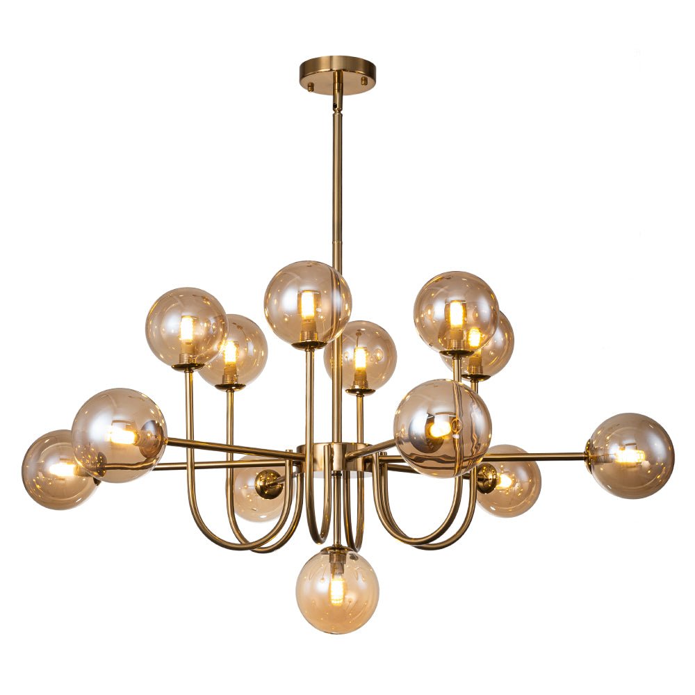 Tindra Modern Sputnik Glass Chandelier - Lamp Copper