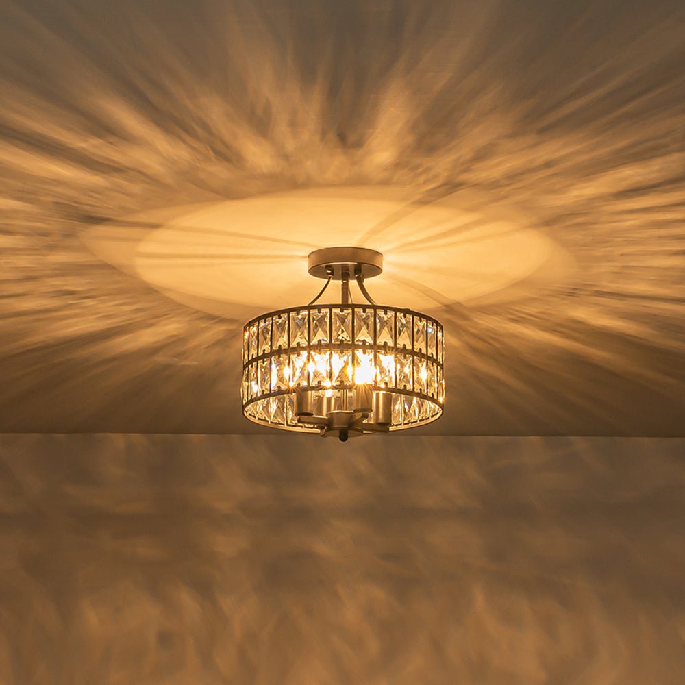 Nordunix Modern Glam Crystal Ceiling Light - Lamp Copper
