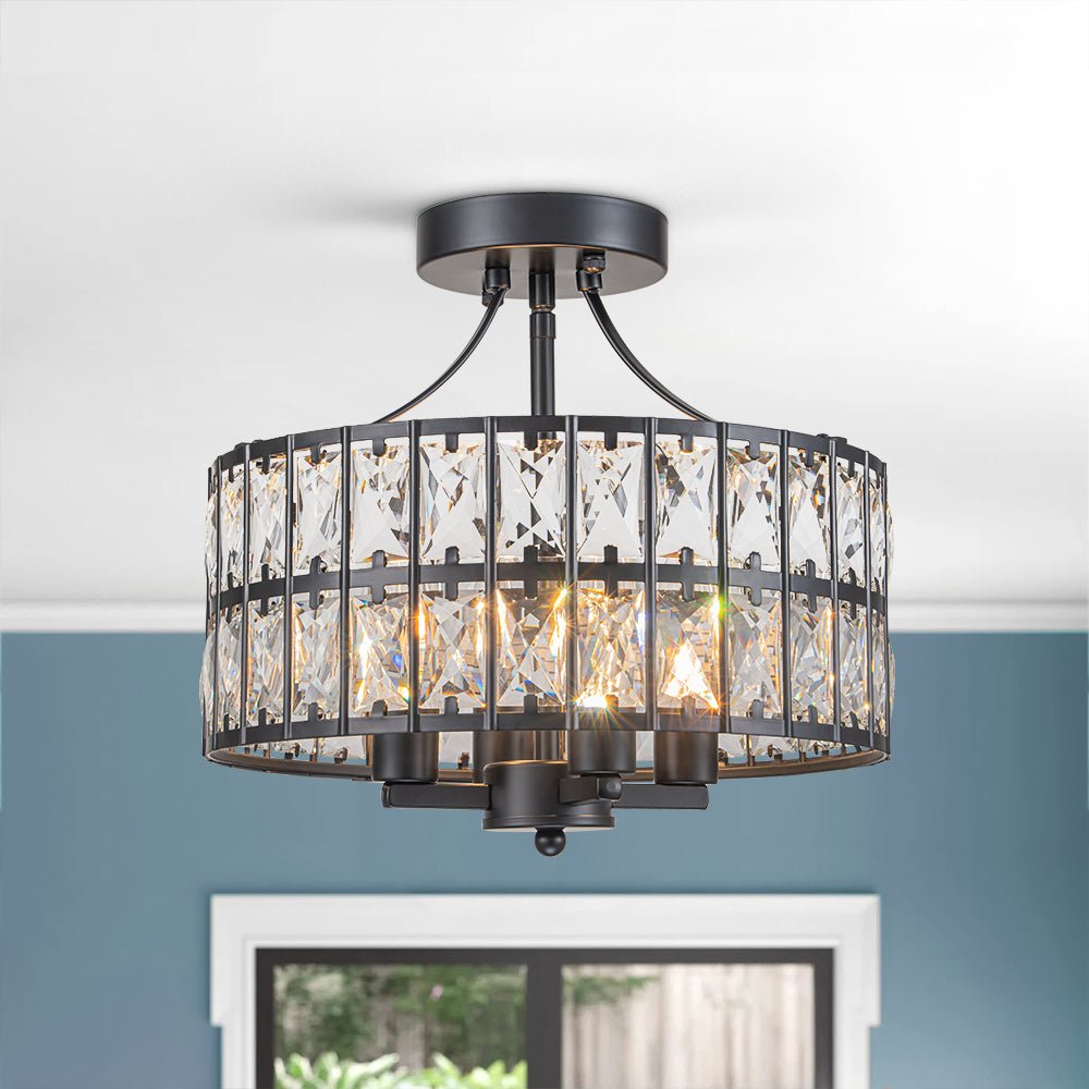 Nordunix Modern Glam Crystal Ceiling Light - Lamp Copper