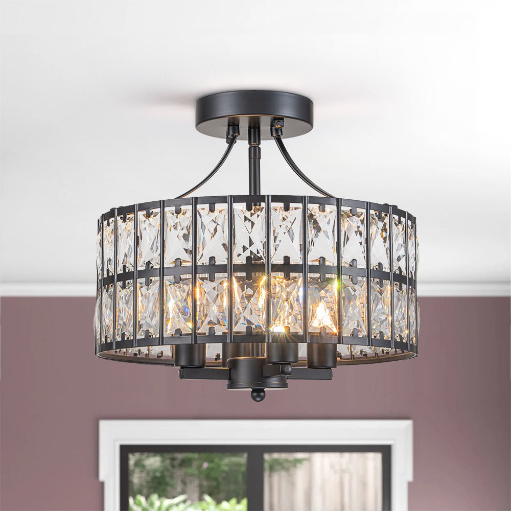 Nordunix Modern Glam Crystal Ceiling Light - Lamp Copper