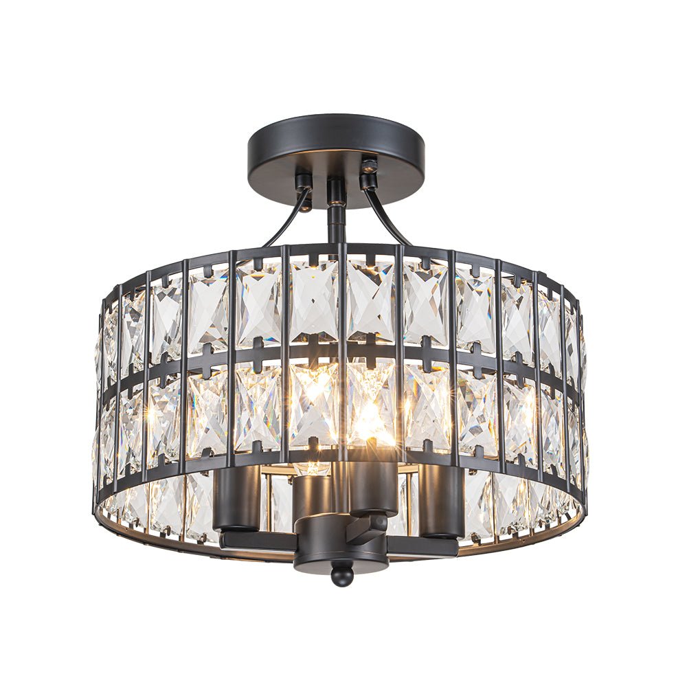 Nordunix Modern Glam Crystal Ceiling Light - Lamp Copper