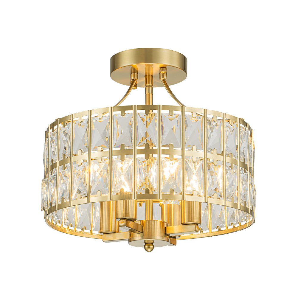 Nordunix Modern Glam Crystal Ceiling Light - Lamp Copper