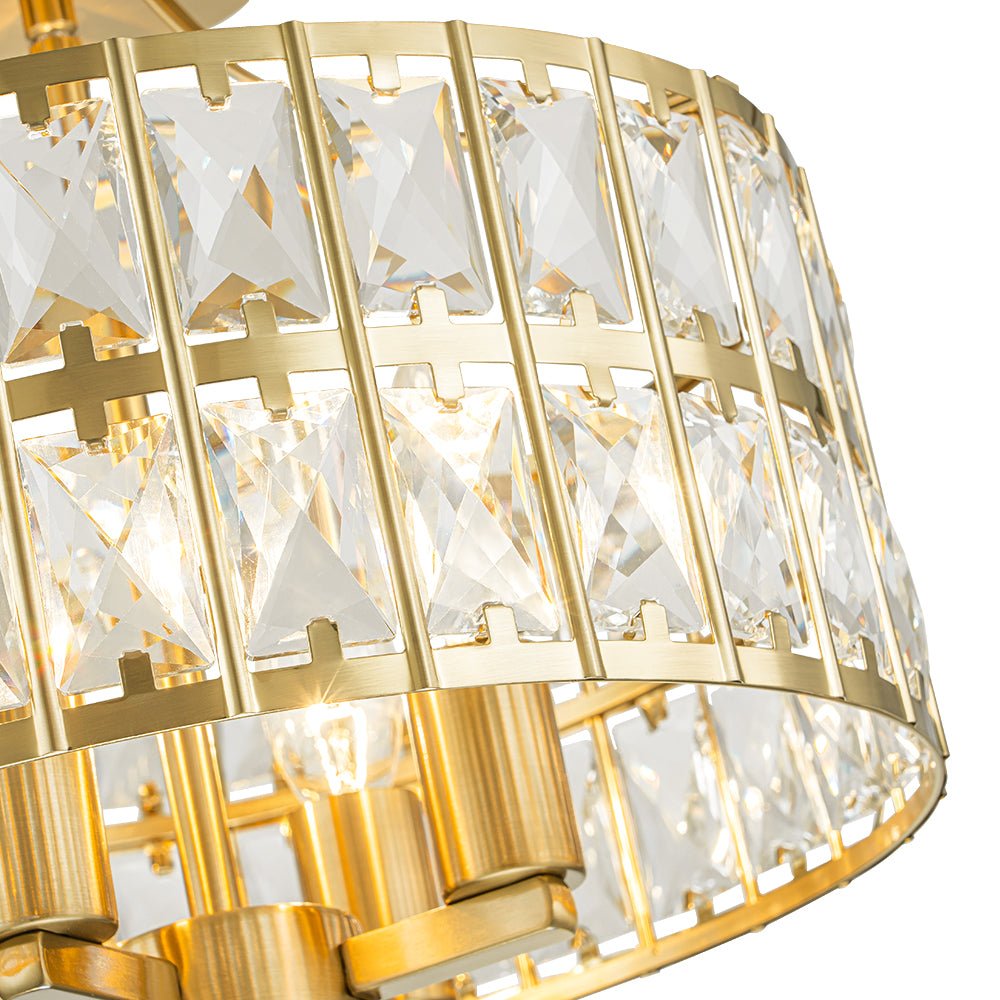 Nordunix Modern Glam Crystal Ceiling Light - Lamp Copper