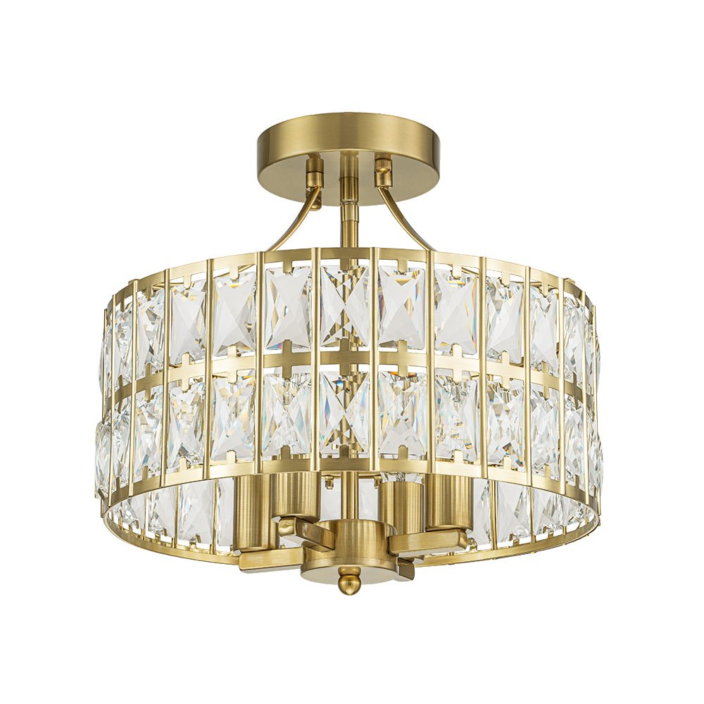 Nordunix Modern Glam Crystal Ceiling Light - Lamp Copper