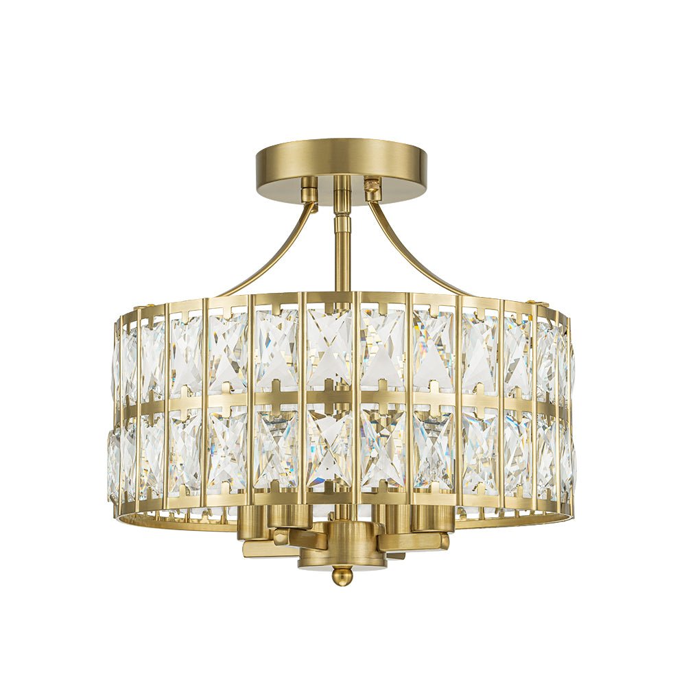 Nordunix Modern Glam Crystal Ceiling Light - Lamp Copper