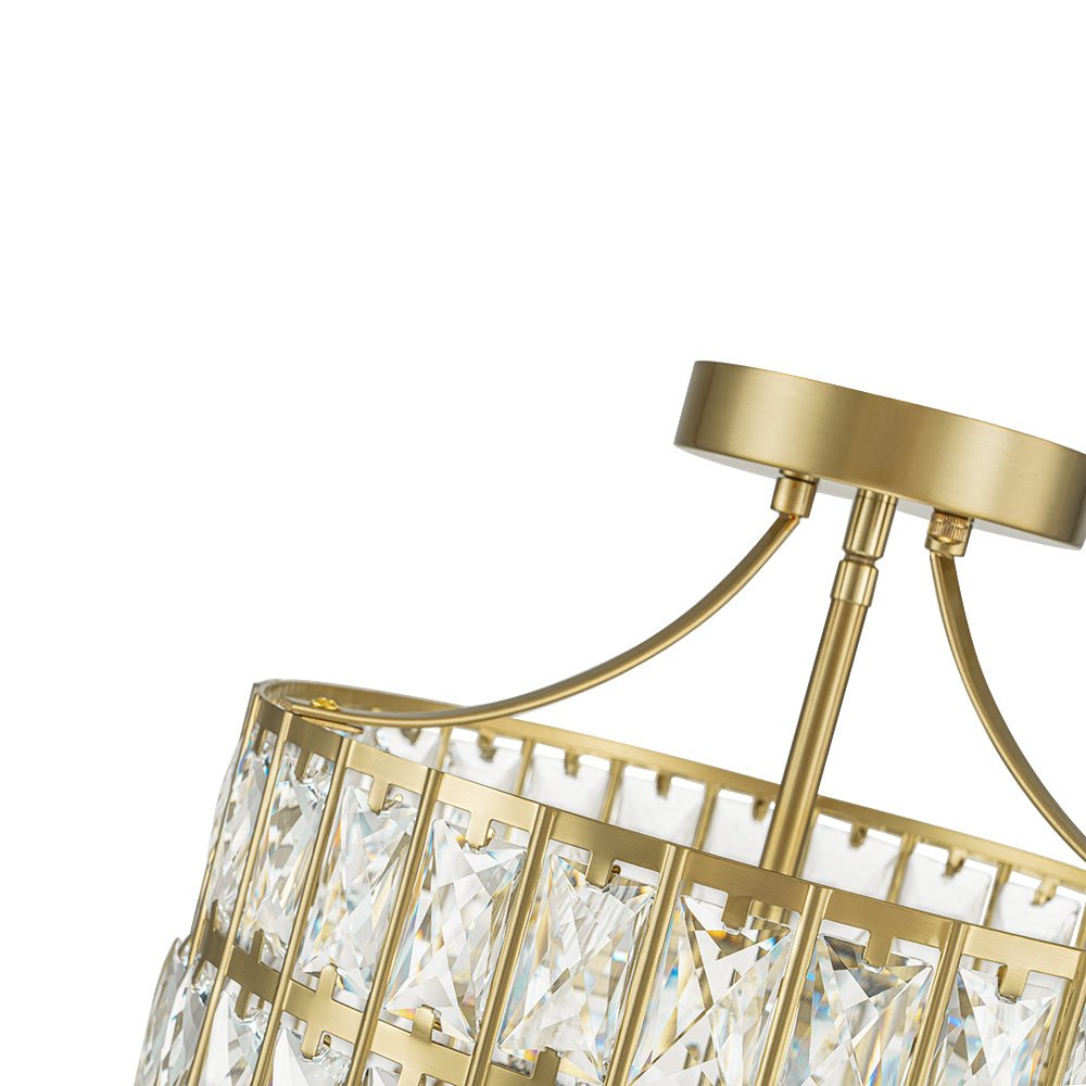Nordunix Modern Glam Crystal Ceiling Light - Lamp Copper