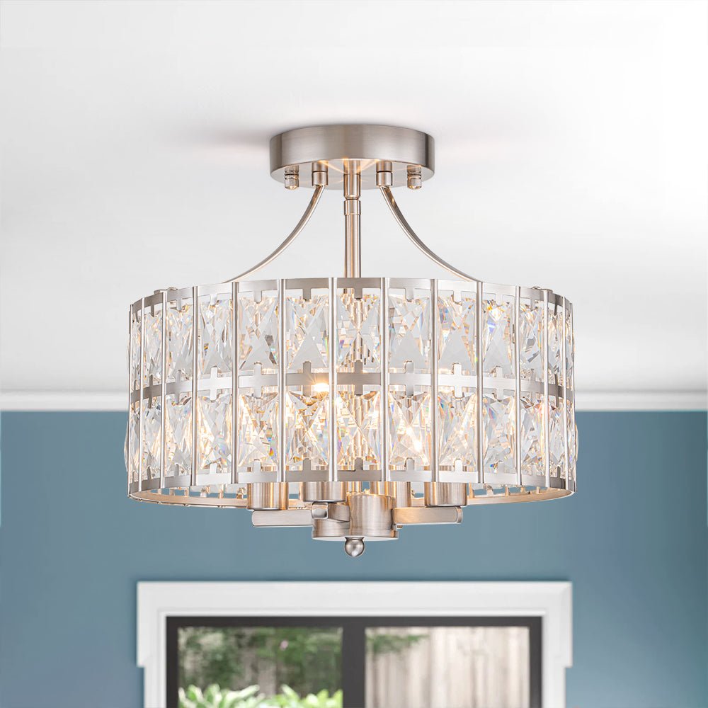 Nordunix Modern Glam Crystal Ceiling Light - Lamp Copper