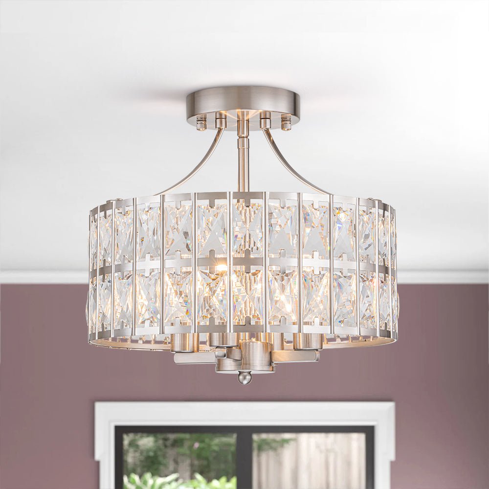 Nordunix Modern Glam Crystal Ceiling Light - Lamp Copper
