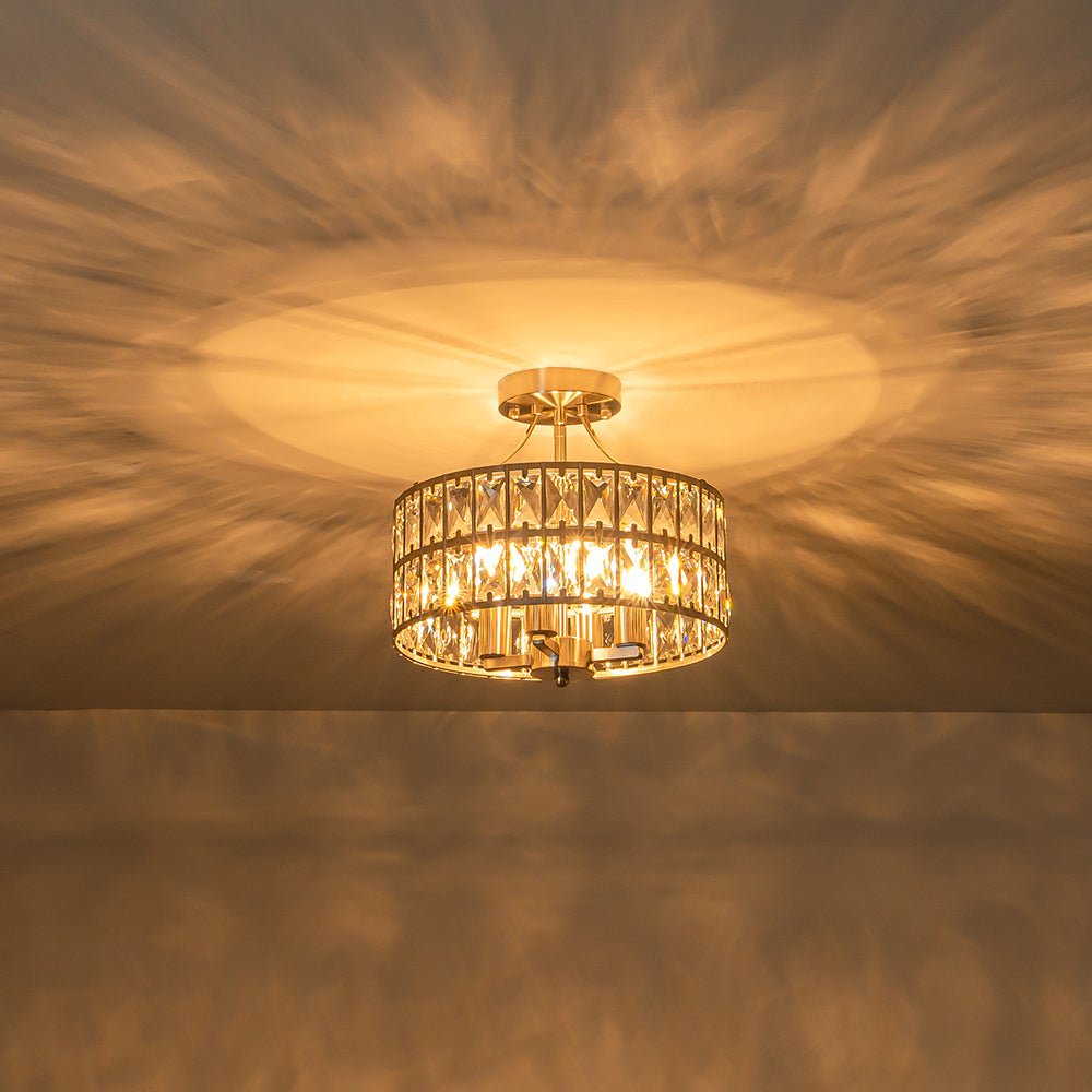 Nordunix Modern Glam Crystal Ceiling Light - Lamp Copper