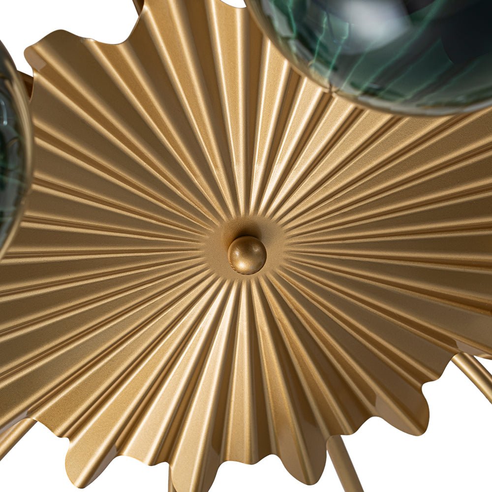 Astria Modern Glass Semi Flush Chandelier - Lamp Copper