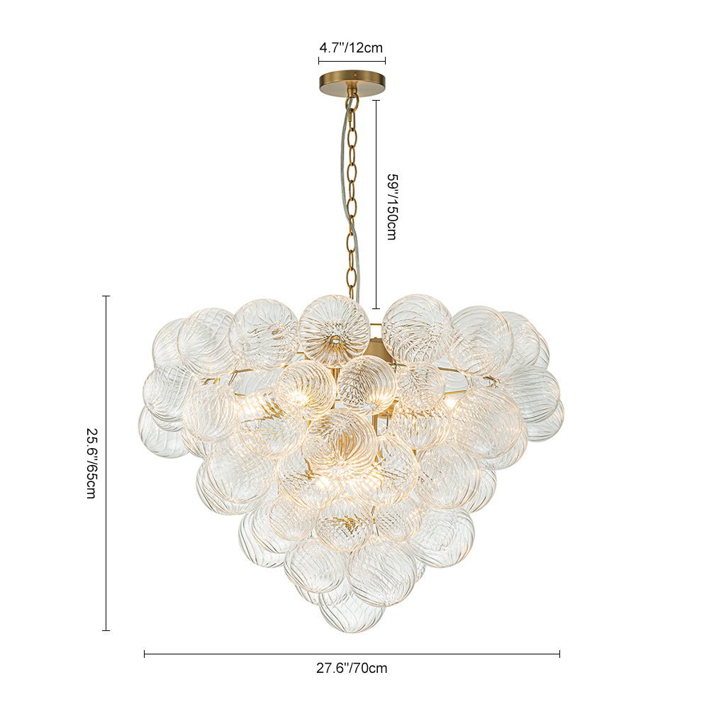 Vindur Postmodern luxury Glass Chandelier - Lamp Copper