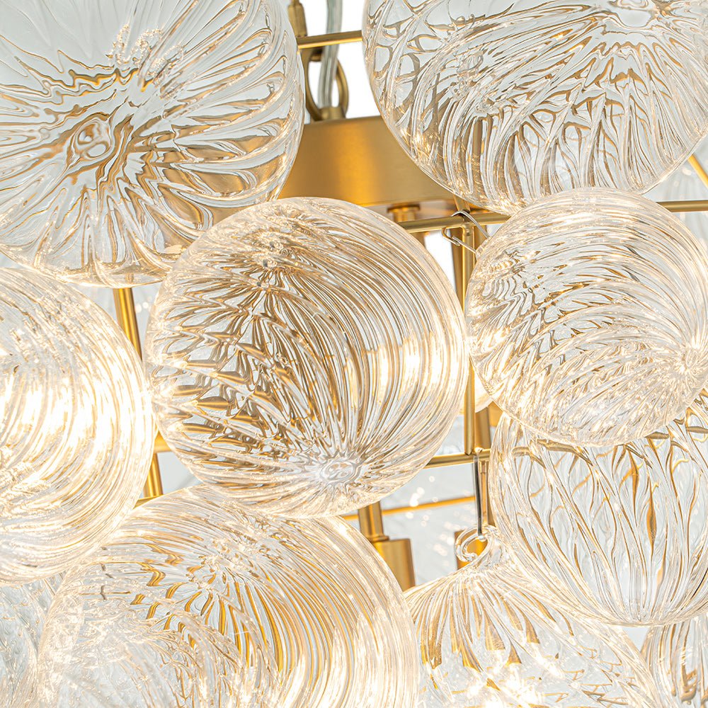 Vindur Postmodern luxury Glass Chandelier - Lamp Copper
