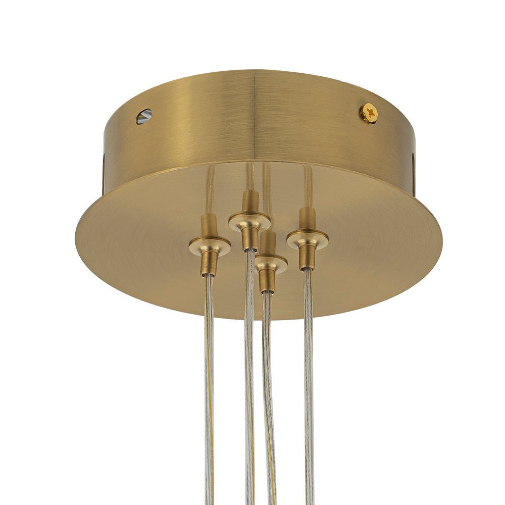 Fljotuvyx Glam Shine Globe Cluster Bubble Opal Glass Chandelier - Lamp Copper