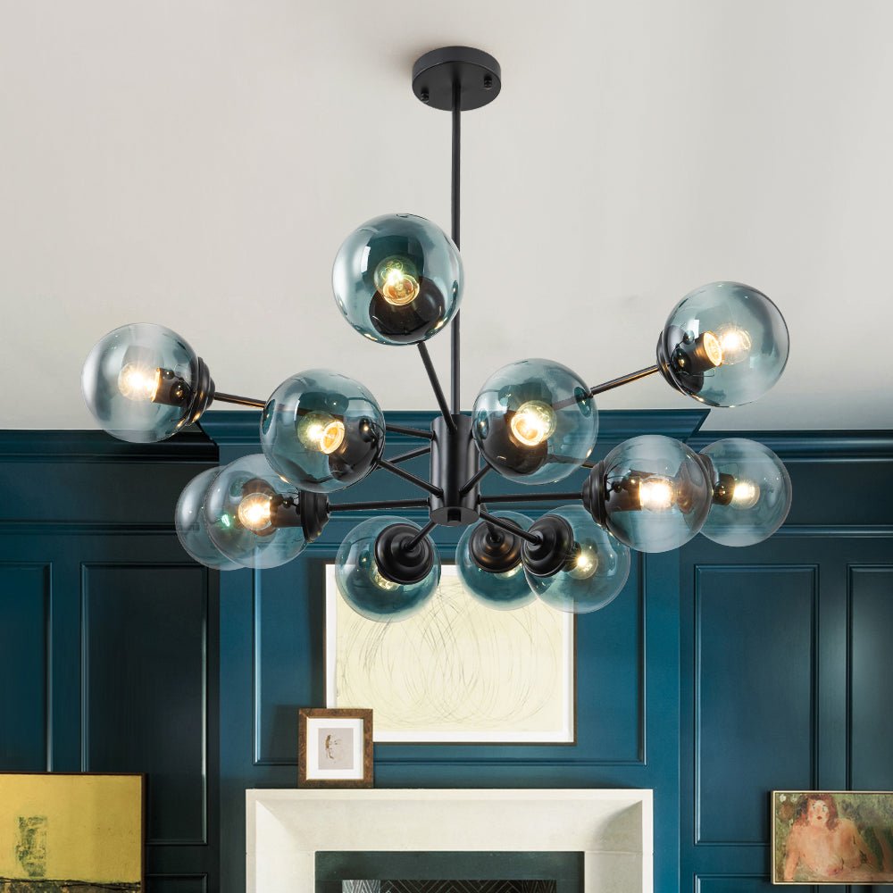 Plotur Tiered Globe Sputnik Glass Chandelier - Lamp Copper