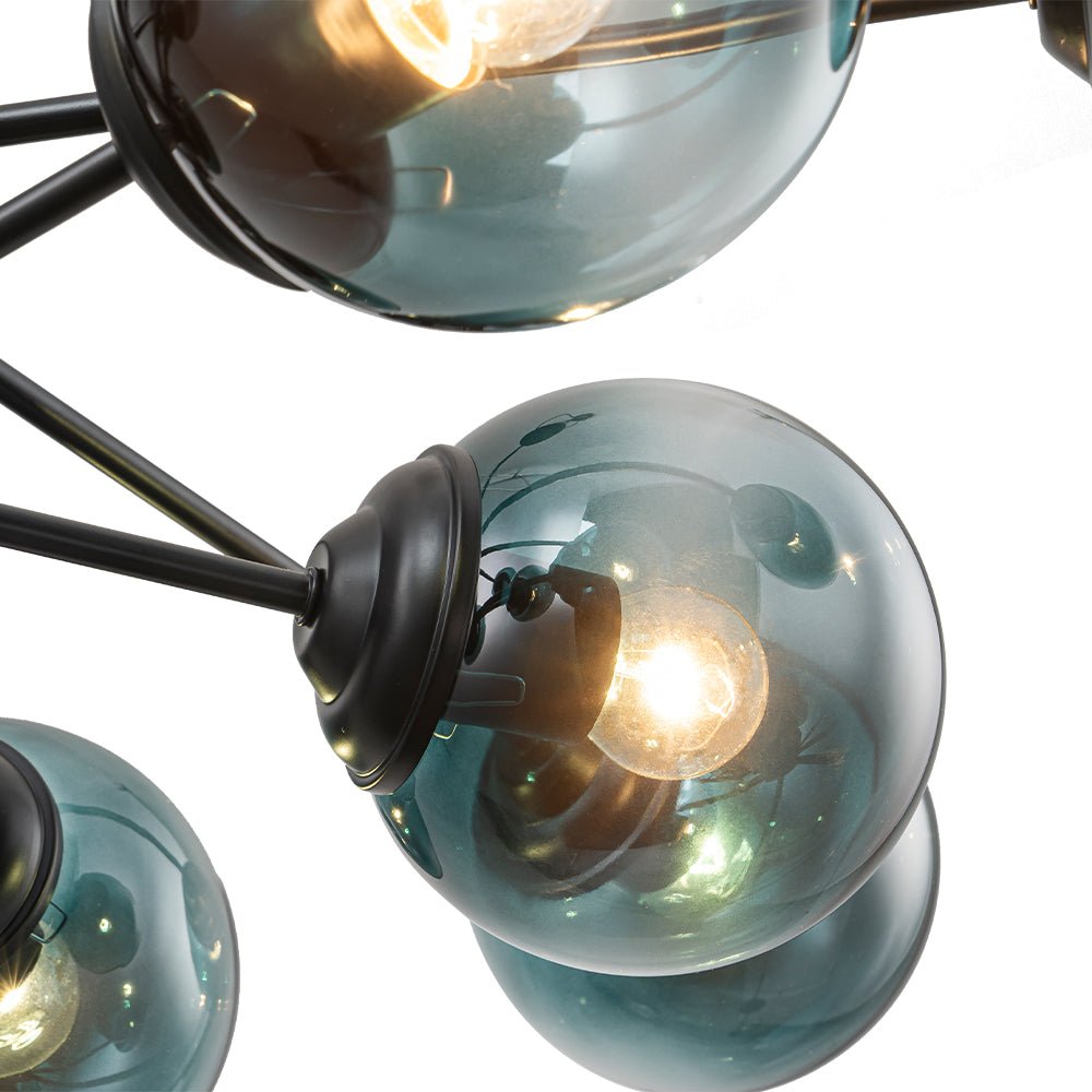 Plotur Tiered Globe Sputnik Glass Chandelier - Lamp Copper