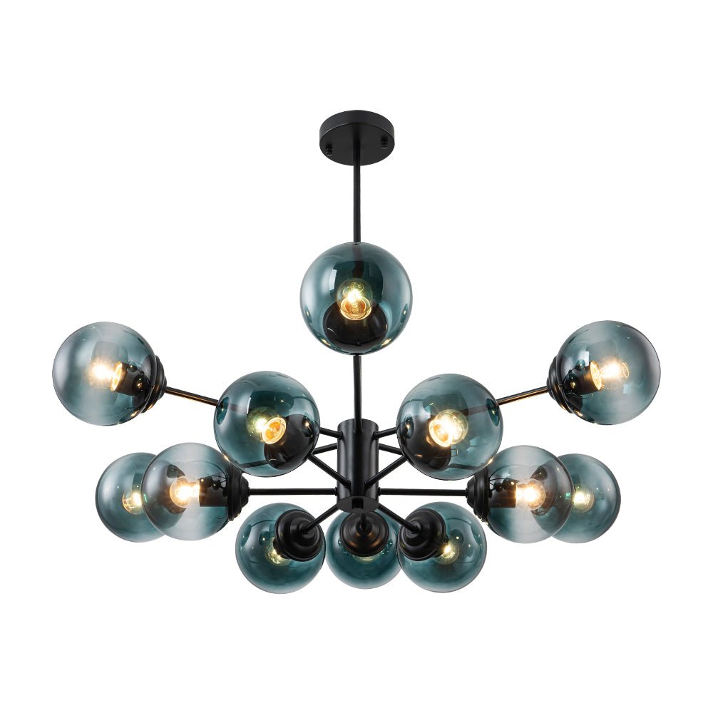Plotur Tiered Globe Sputnik Glass Chandelier - Lamp Copper