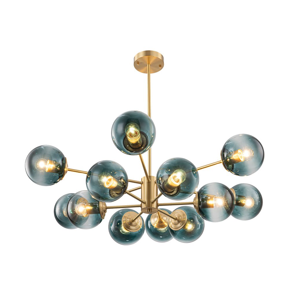 Plotur Tiered Globe Sputnik Glass Chandelier - Lamp Copper