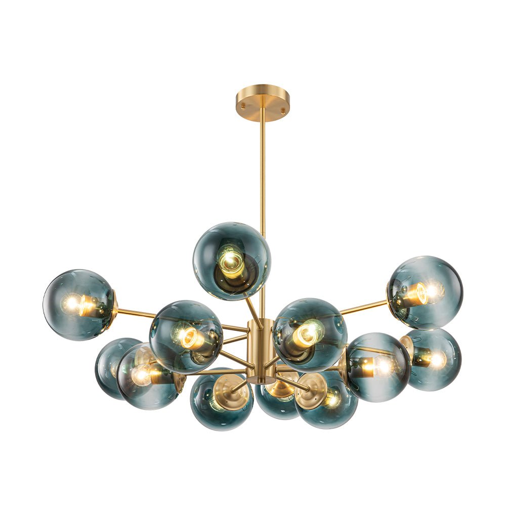 Plotur Tiered Globe Sputnik Glass Chandelier - Lamp Copper