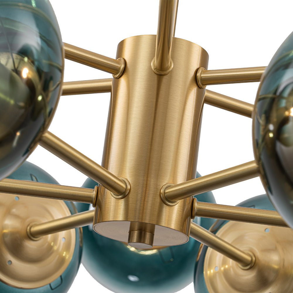 Plotur Tiered Globe Sputnik Glass Chandelier - Lamp Copper