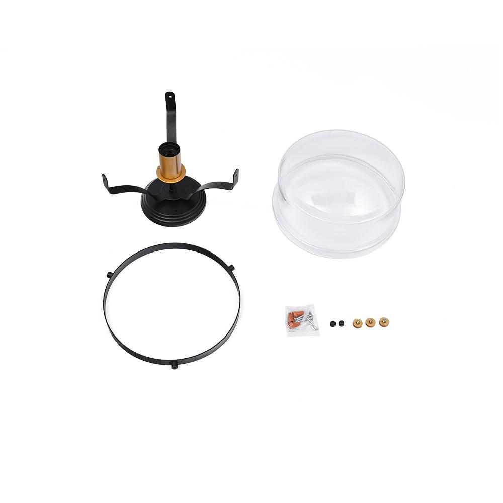 Alvorna Minimalist Glass Semi Flush Mount Ceiling Light - Lamp Copper