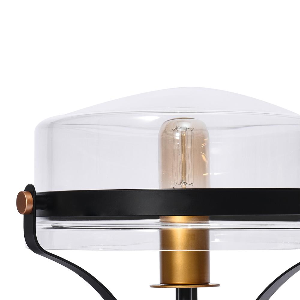 Alvorna Minimalist Glass Semi Flush Mount Ceiling Light - Lamp Copper