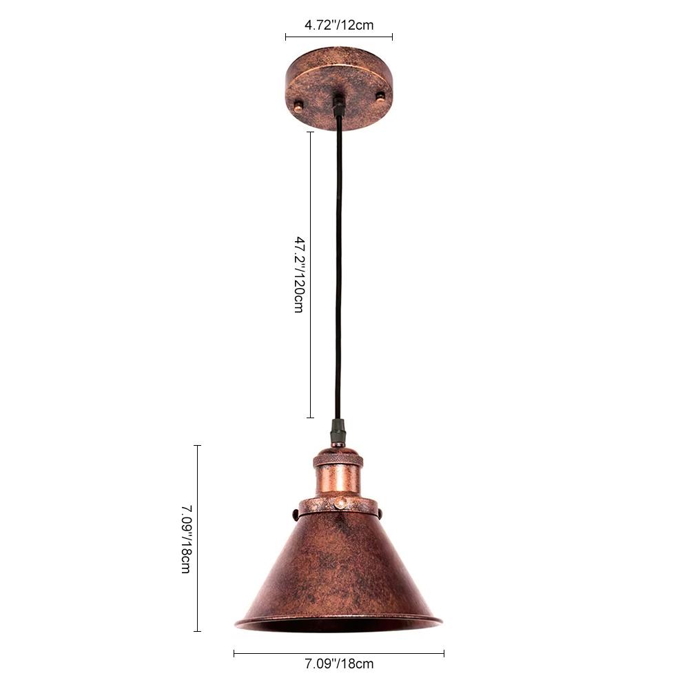 Zoruli Industrial Metal Pendant Light - Lamp Copper