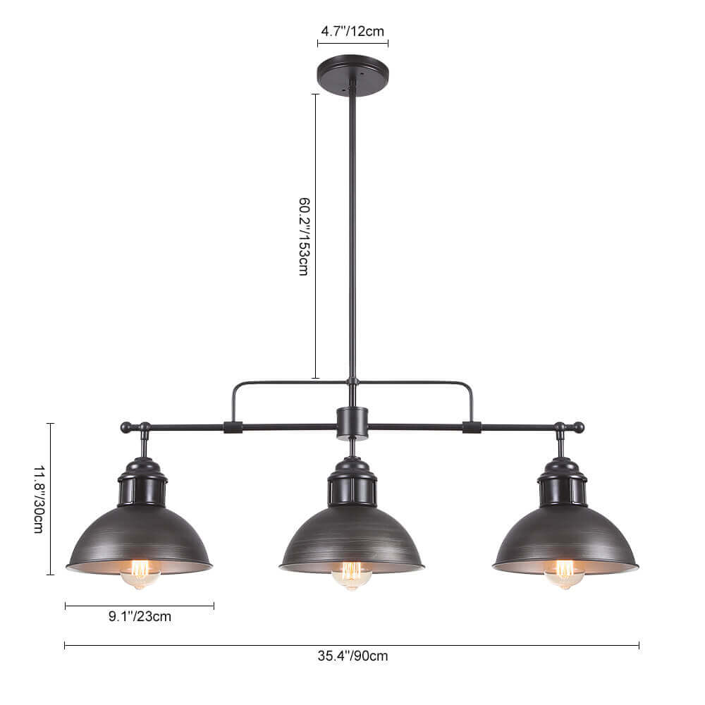 Vesara Industrial Metal Dome Pendant - Lamp Copper