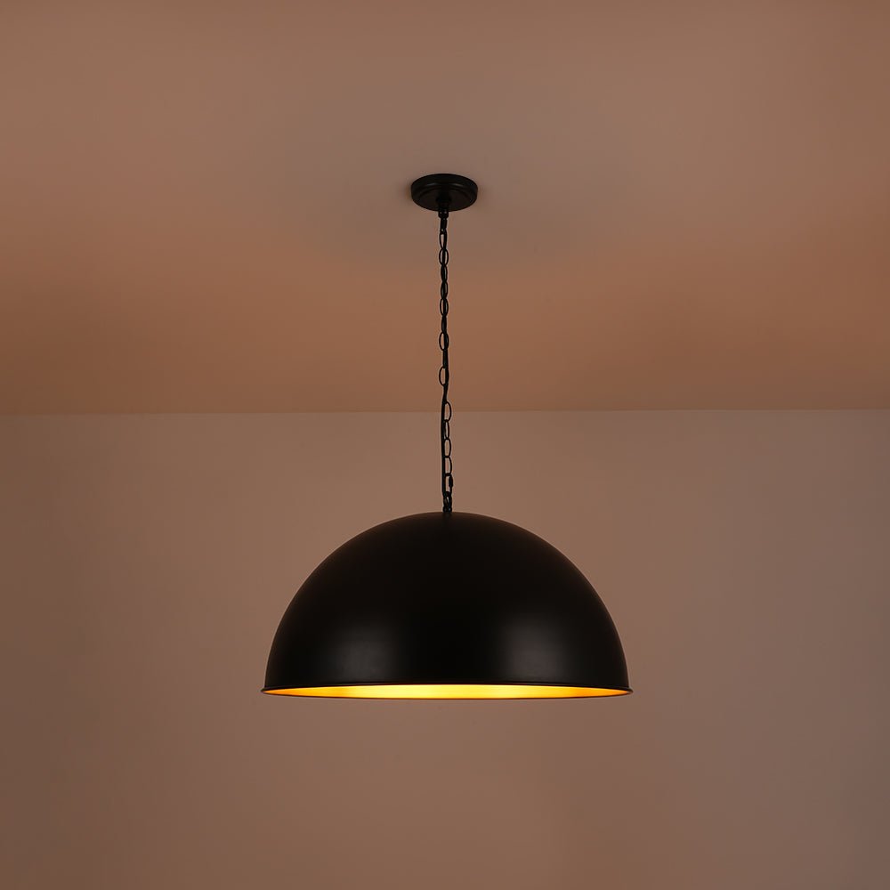 Aevuvyx Industrial Farmhouse Oversized Metal Pendant Light - Lamp Copper