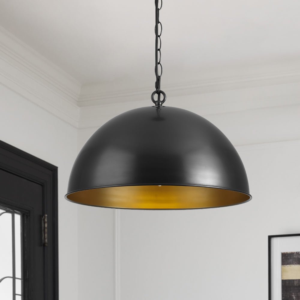 Aevuvyx Industrial Farmhouse Oversized Metal Pendant Light - Lamp Copper