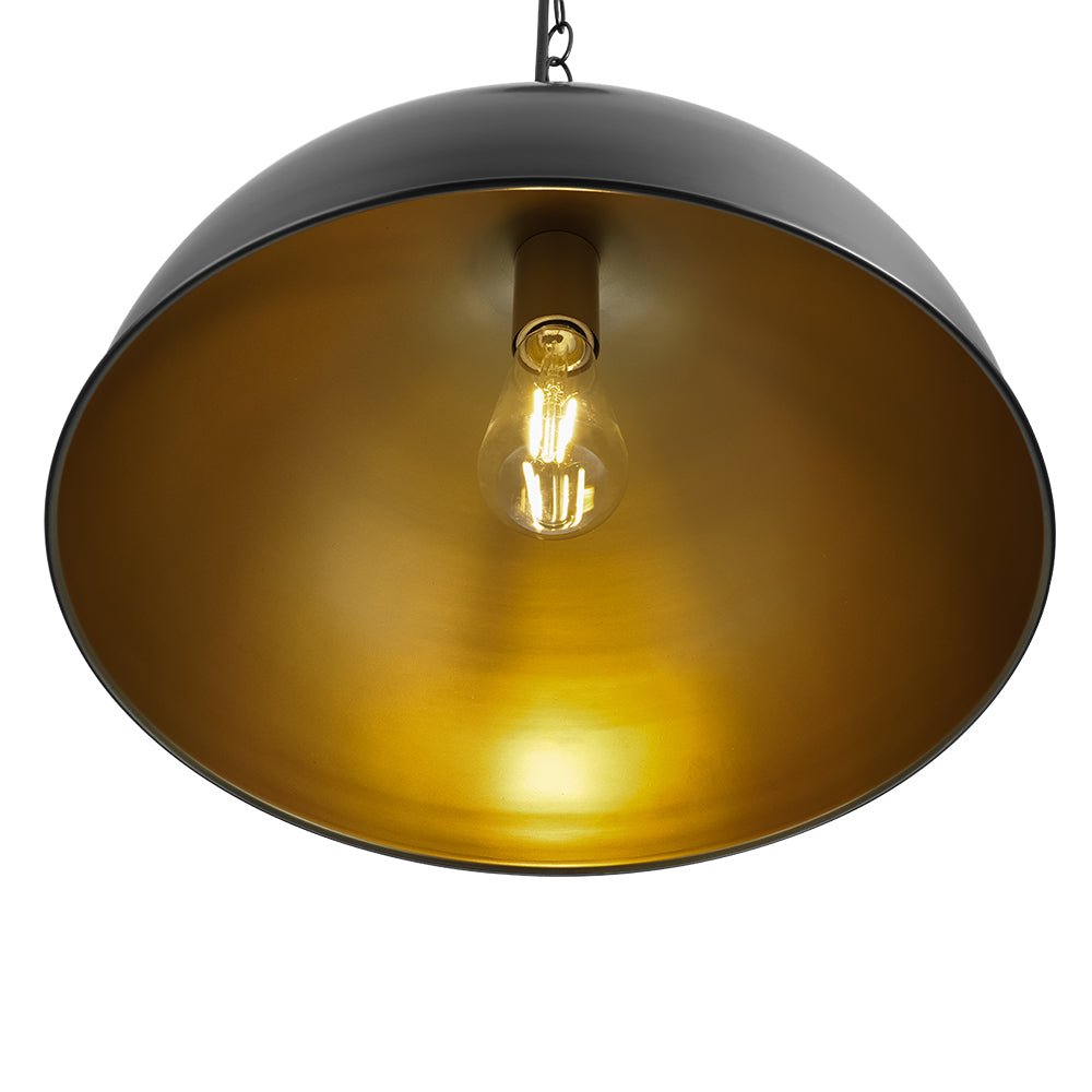 Aevuvyx Industrial Farmhouse Oversized Metal Pendant Light - Lamp Copper