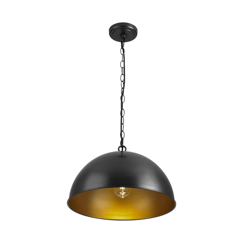 Aevuvyx Industrial Farmhouse Oversized Metal Pendant Light - Lamp Copper