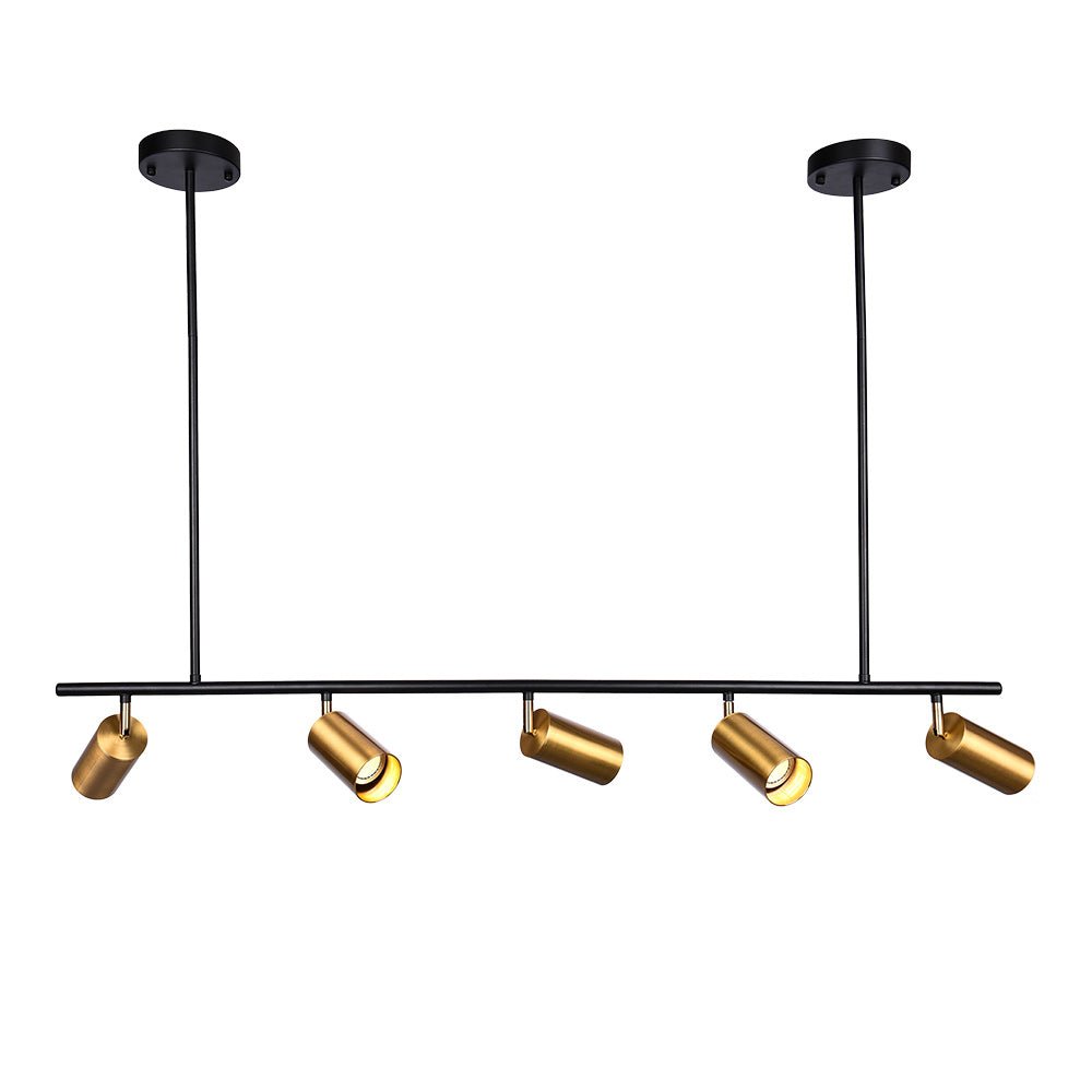 Polis Linear Metal Pendant Track Lighting - Lamp Copper