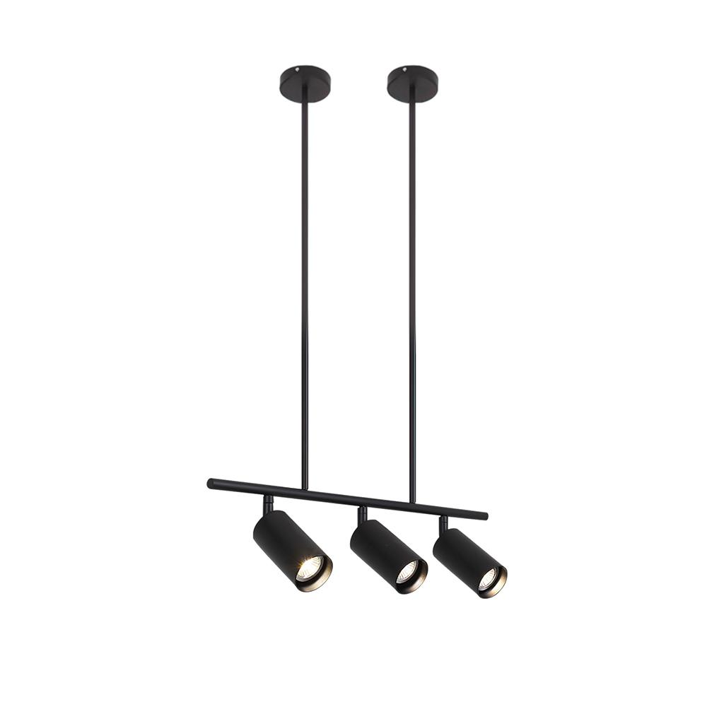 Polis Linear Metal Pendant Track Lighting - Lamp Copper