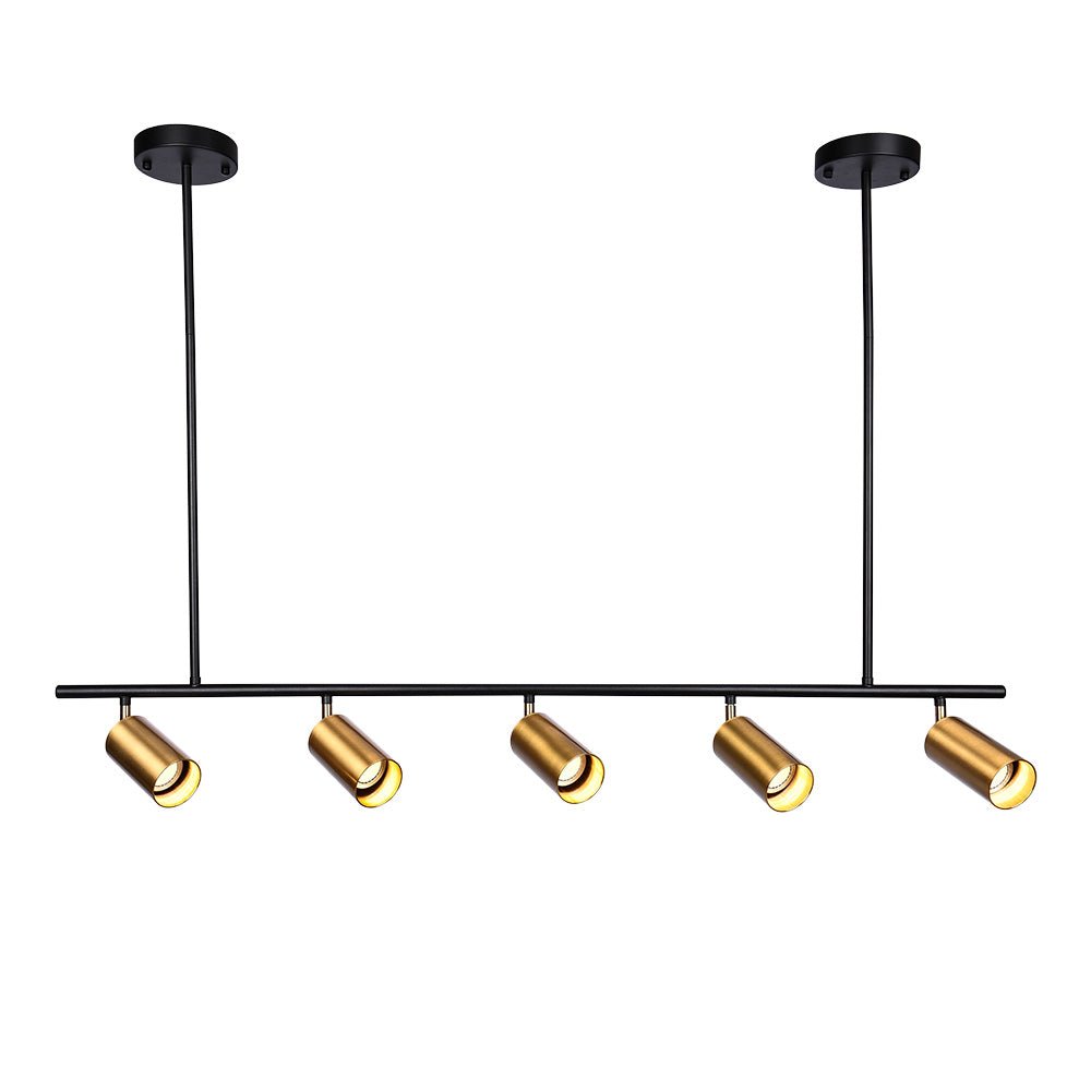 Polis Linear Metal Pendant Track Lighting - Lamp Copper